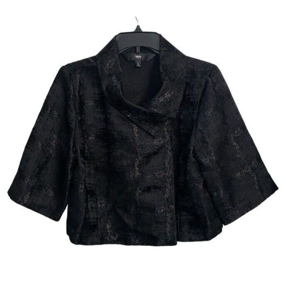 Mossimo Cropped Cocktail Jacket Black Womens‎ Large Whimsigoth